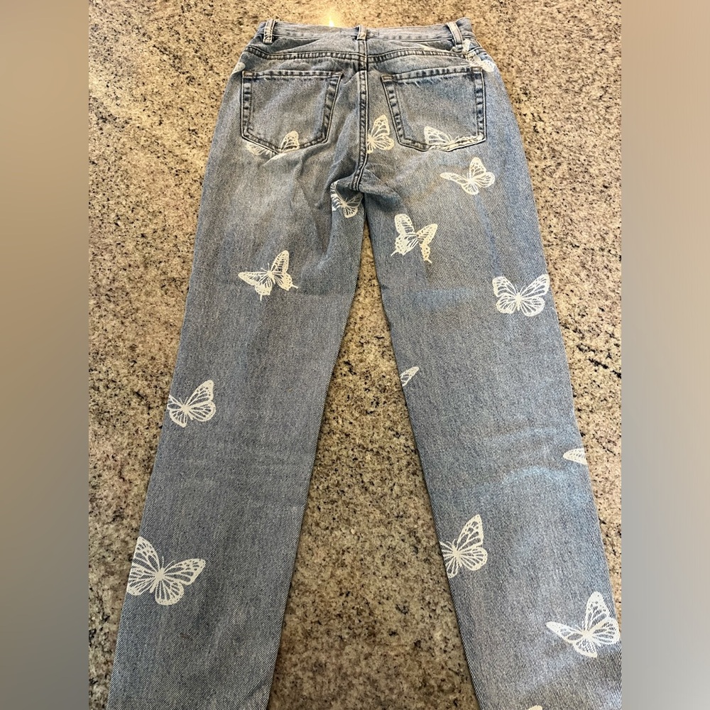 Pacsun Butterfly Jeans Ultra High Rise Slim